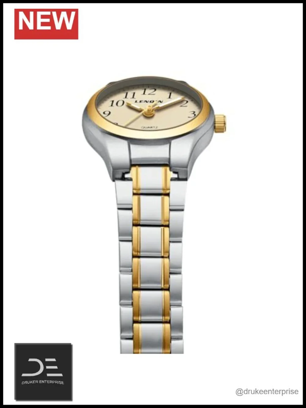 Easy Read Waterproof Ladies Quartz Watch Leather Band